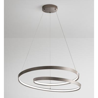 SOSPENSIONE IN METALLO GRIGIO SPAZZOLATO